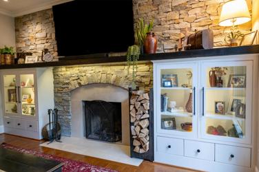 Modern Stone Family Room
